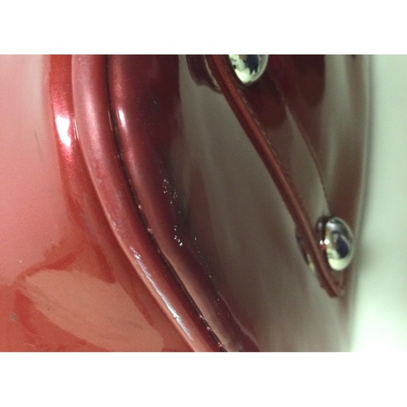 Loungefly Hello Kitty Quilted Faux Patent Leather Dome Satchel - Picture 12 of 15